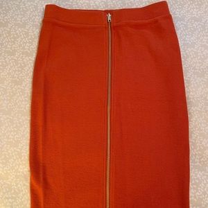 Coral pencil skirt